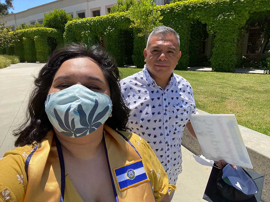 Amanda Cruz and her dad